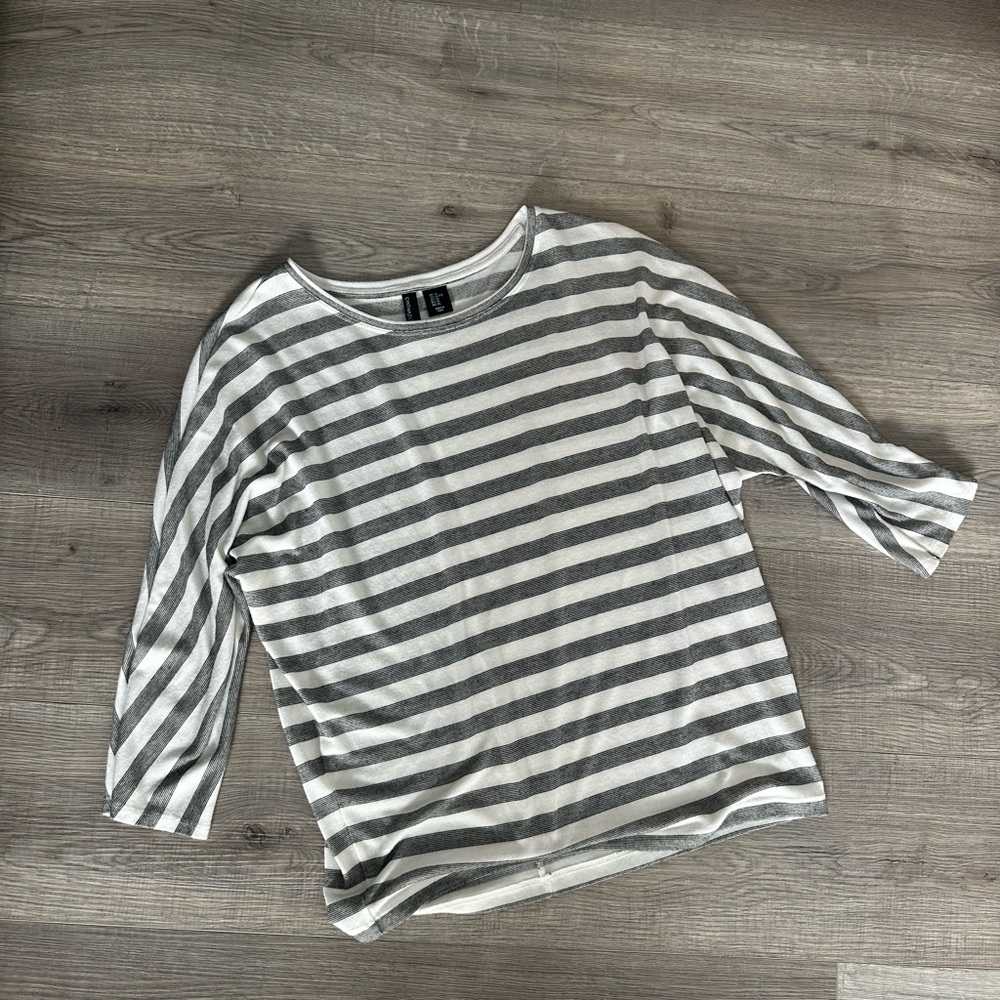 Cynthia Rowley Long Sleeve Striped Top Size XL